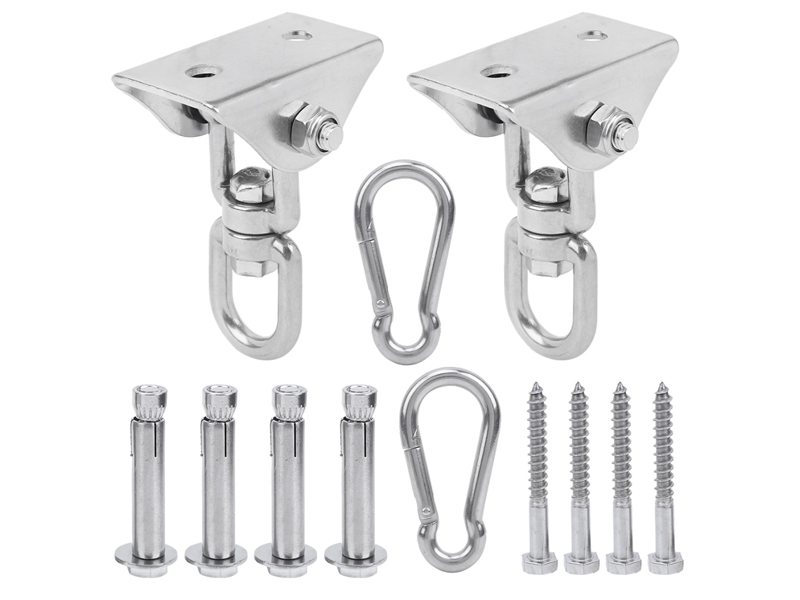 Kit De Soporte Para Columpio De Acero Inoxidable 304 Con Ganchos De Bloqueo - Kit De Suspensión Duradero