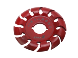 Disco de lijado y tallado de acero inoxidable de 12 dientes para amoladora angular, madera, caucho, rojo