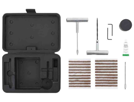 vidaXL Kit de reparación de neumáticos 27 piezas