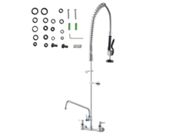 Grifo para fregadero de cocina Succebuy, montaje en pared, comercial, manguera de enjuague, 47 pulgadas de alto