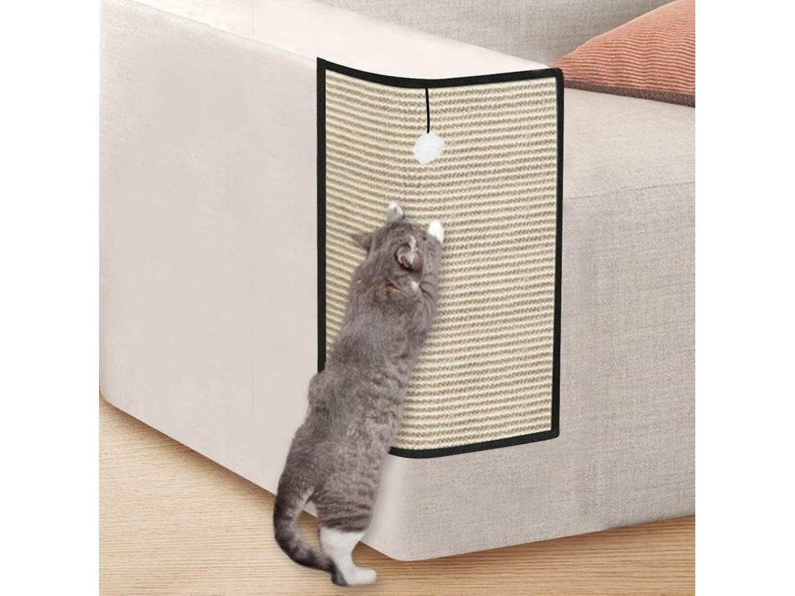 Omni-tapete De Rasqueo Para Gatos Con Pelota - Protege Sofá, Muro Y Pies De Mesa - Sisal Duradero Y Ecológico