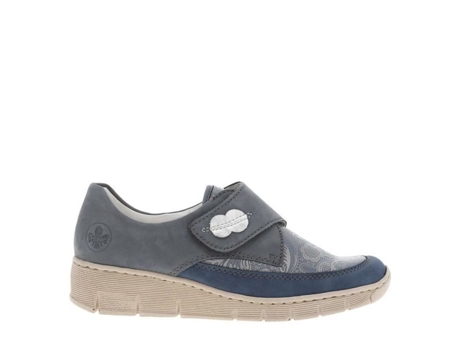 Zapatillas de Mujer RIEKER Kuwait Piel Azul (39)