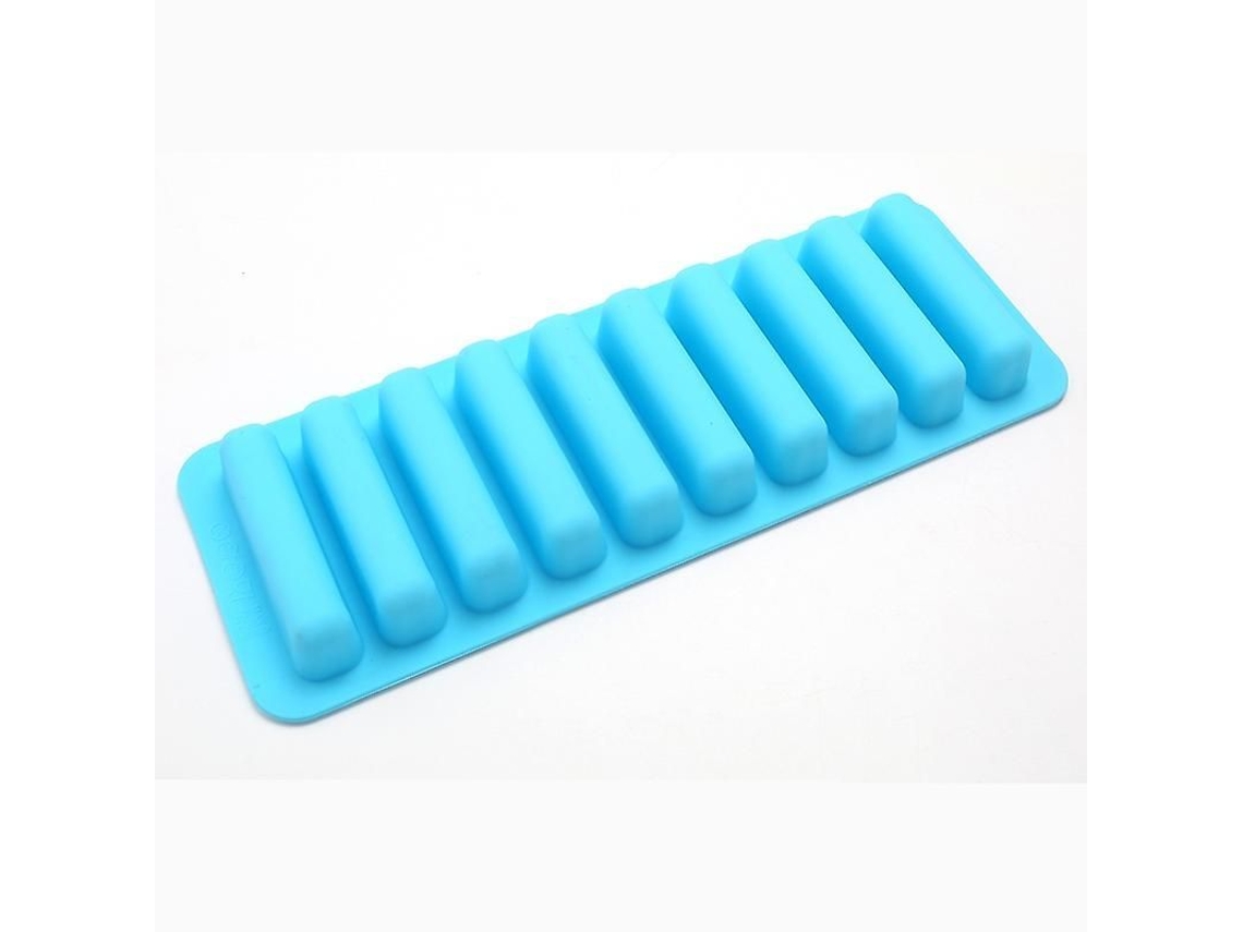 Molde De Silicona Para Hielo Y Chocolate 10 Cavidades Ecoamigable Herramienta Para Helados Ce Sgs Azul