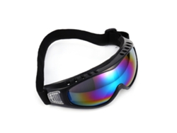 Gafas de esquí de moda con espejo pequeño, resistentes al viento y con montura negra, multicolor