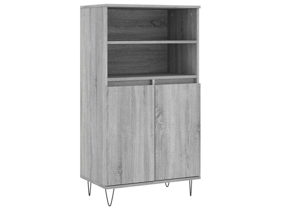 Maison Exclusive - Aparador Alto De Madera Contrachapada Gris Sonoma 60x36x110 Cm