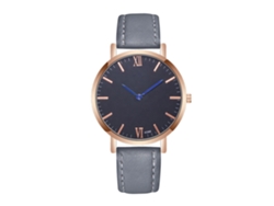 Reloj De Cuarzo Deportivo Con Correa De Cuero Pu Para Mujer Zhoulianfa (gris)