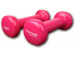 Conjunto de 2 Mancuernas TUNTURI Vinil Tunturi Rosa (0.5kg)