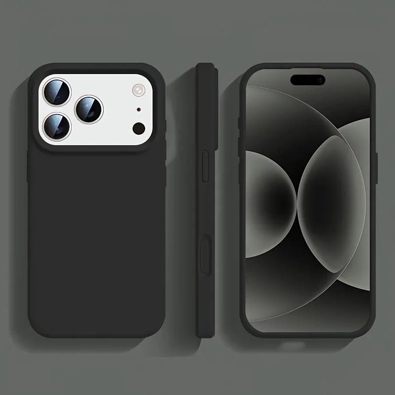 (iphone 14 Negro) Funda De Silicona Para Iphone, Funda Suave De Tpu A Prueba De Golpes.
