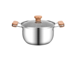 Sartén De Acero Inoxidable Con Dos Asas, Gran Capacidad, Para Placas De Inducción, 22 Cm