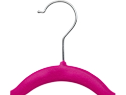 Percha Terciopelo Rosa, Pack de 80 Perchas para Ropa con Superficie Antideslizante y Gancho Cromado Giratorio 360º TODO HOGAR