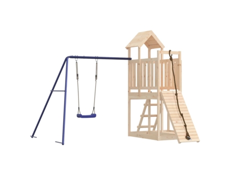 vidaXL Parque infantil de exterior madera maciza de pino