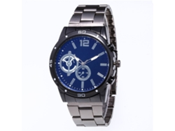 Reloj De Pulsera Analógico De Acero Con Movimiento De Cuarzo Zhoulianfa Negro Y Azul