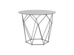 Mesita Auxiliar Metal Cristal Negro 70x70x60cm