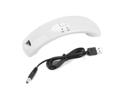 Lámpara LED UV ultraportátil con diseño de arco, 12 W, para secar esmalte de uñas y decoración de uñas - Blanca