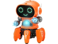 Robot de juguete bailarín con seis garras iluminadas: robot flexible con música y luces.