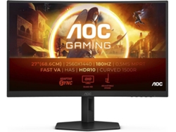 Monitor AOC Gaming CQ27G4X (27'' - 2K Quad HD VA Curvo - 180 Hz - 0.5ms - Negro)