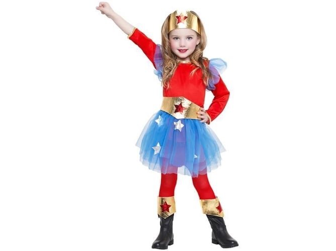 Disfraz de Niña DISFRAZZES Mujer Maravilla Infantil (Talla: 7 a 9 años)