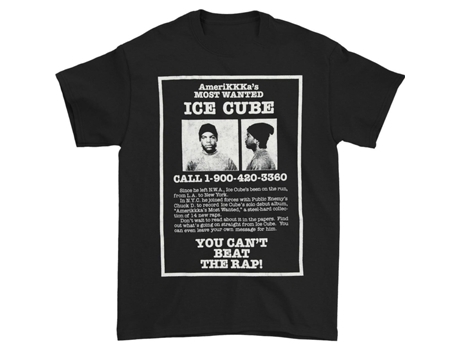 Camiseta ROCKINSTONE más buscada de Ice Cube AmeriKKKa (S)