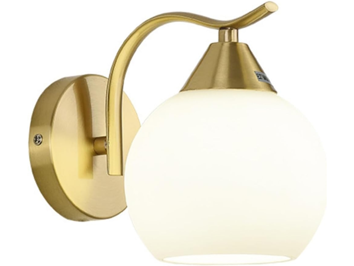 Lámpara De Pared Moderna Dorada En Hierro Y Vidrio, Luz Led Blanca De Bajo Consumo, Para Pasillo Y