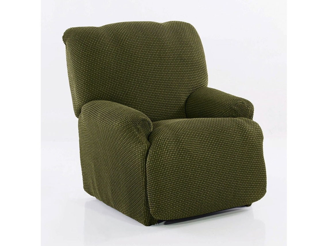 Maxifundas | Funda De Sillón Relax Relive | Modelo Pies Juntos | Cesped | Alta Elasticidad Y Tacto Suave | Hecho En España.