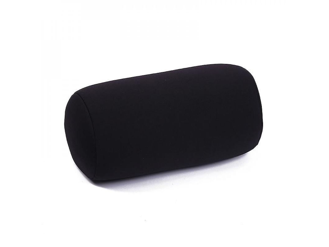 2026-almohada Cilíndrica Multifuncional De Color Sólido Para Siesta Y Descanso Con Espuma Y Lycra 12x6 Pulgadas Negro