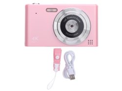 Cámara Digital 16x Zoom 4k 48mp Pantalla Ips 2.4 Pulgadas Estabilización Anti-shake Grabación Vídeo Compacta Viaje Flash Rosa