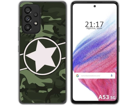 Carcasa para Samsung Galaxy A53 5G TUMUNDOSMARTPHONE Dibujos Camuflaje 01 Multicolor