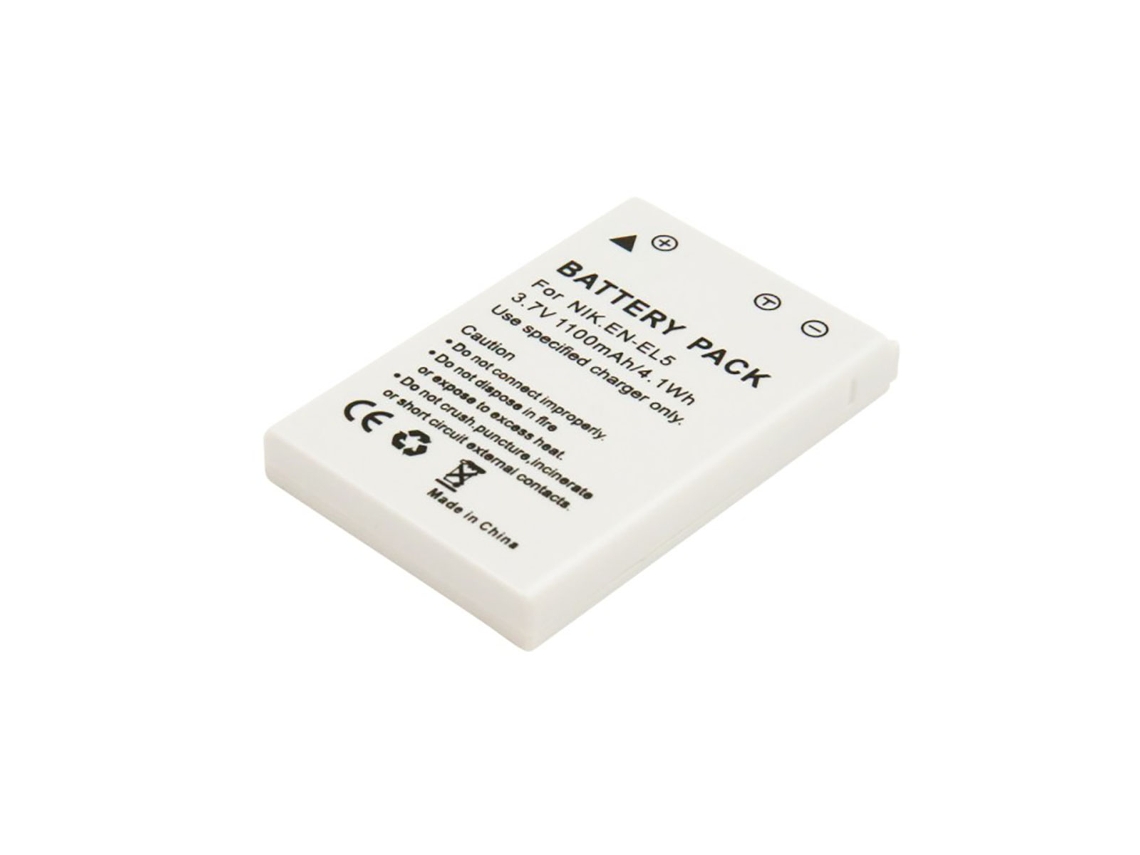 Batería de iones de litio Nikon Coolpix 3.7V In-El5 de 1100 mAh, color blanco, compatible