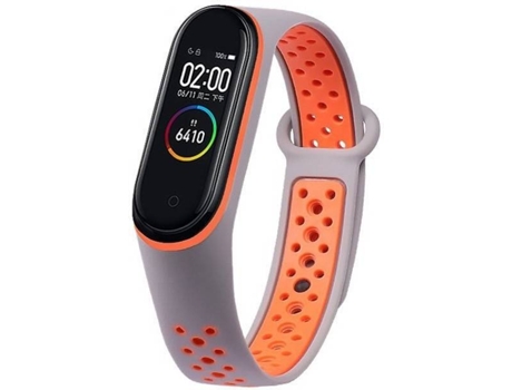 Correa Xiaomi Mi Band 4/3 LMOBILE Band Strap Dots (Gris y Naranja)