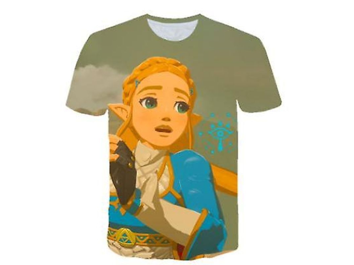 Camisetas De Manga Curta Para Meninos E Meninas Com Estampa 3d Zelda Cartoon Anime, Nova Chegada, 6 Cores