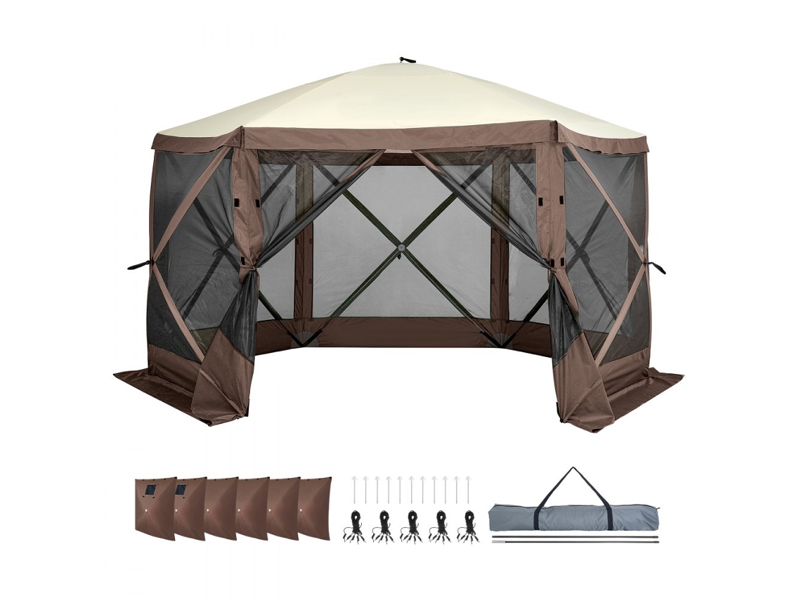 Tienda de campaña plegable de 3,81 x 3,81 m para 8 personas con protección UV50 Tekmaquinas