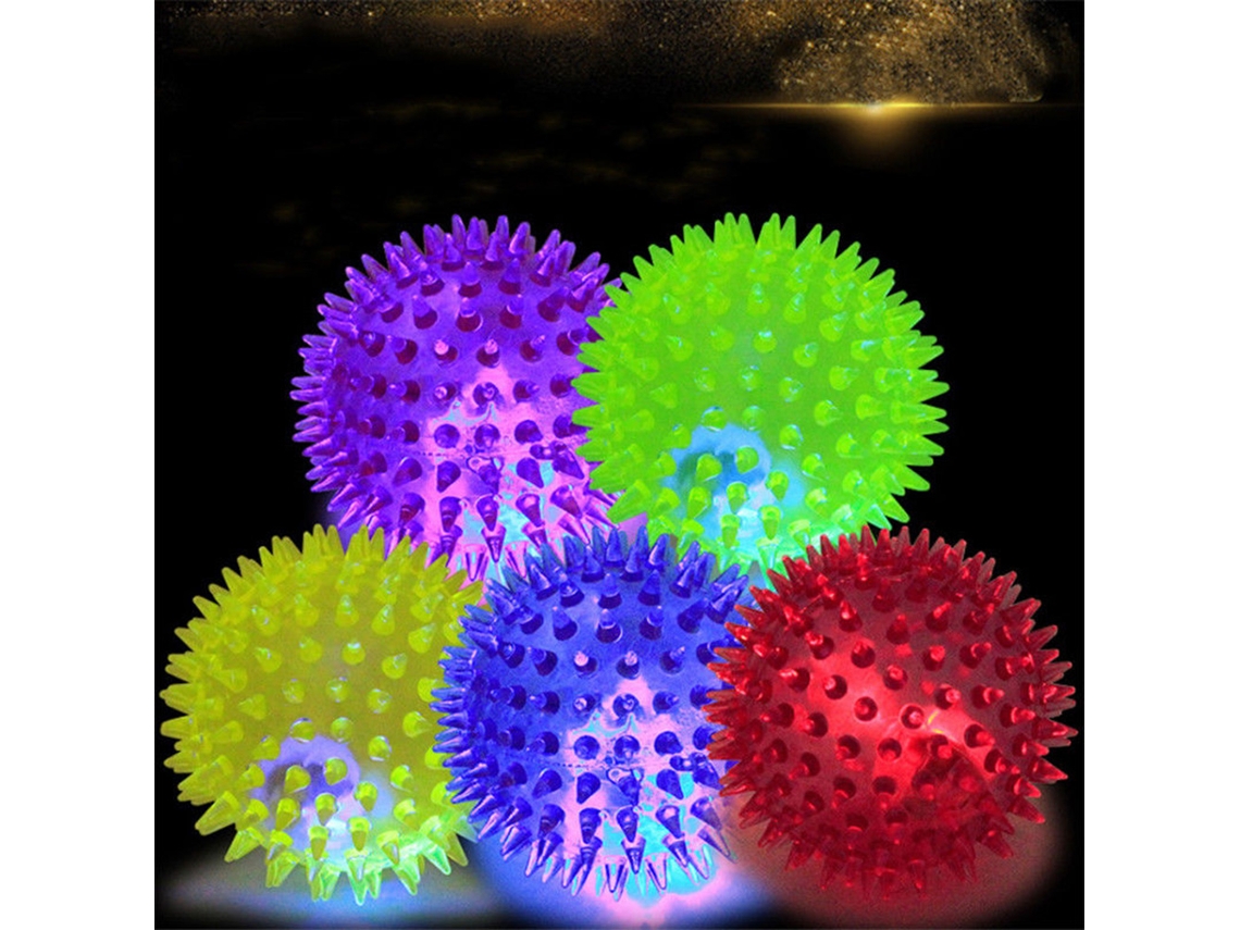 Pelota LED para perros, de PVC, con puentes brillantes y elásticos.