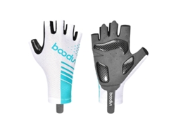 Luvas de ciclismo MDUG de meio dedo com botões, silicone, verde militar (azul M)