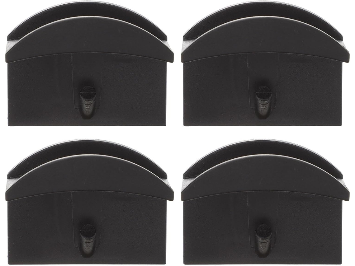 Ganchos Adhesivos Pared Juego 4 Diseño Curvo Dañan Superficie Colgar Gorras Corbatas Plástico Negro No
