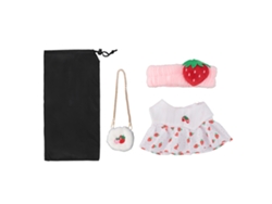 Conjunto De Ropa Para Muñeca De Peluche Diy, Vestido De 12 Pulgadas Con Tiara De Fresa