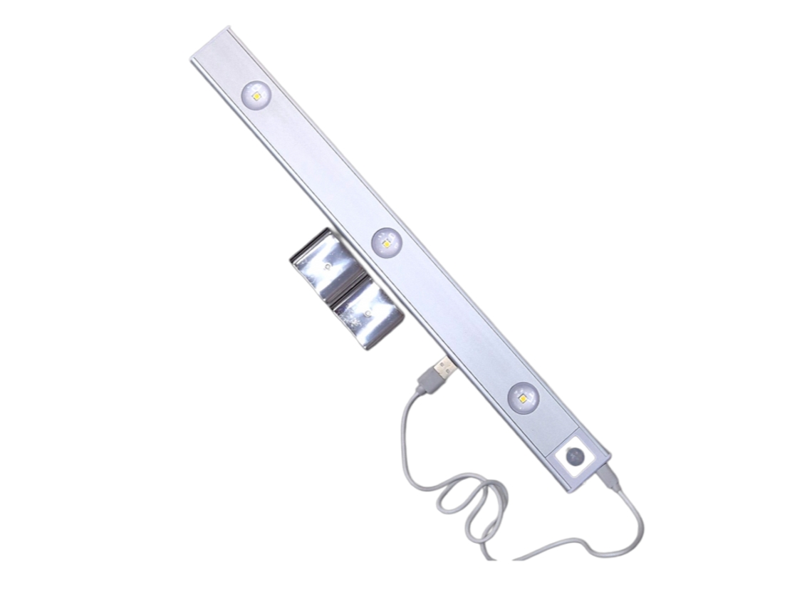 Luz Armario 40cm Luz Cálida 3000K con Sensor Movimiento USB Recargable