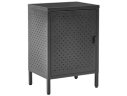 Mueble de almacenaje de diseño moderno Beliani Mataur en acero negro 40x30x57