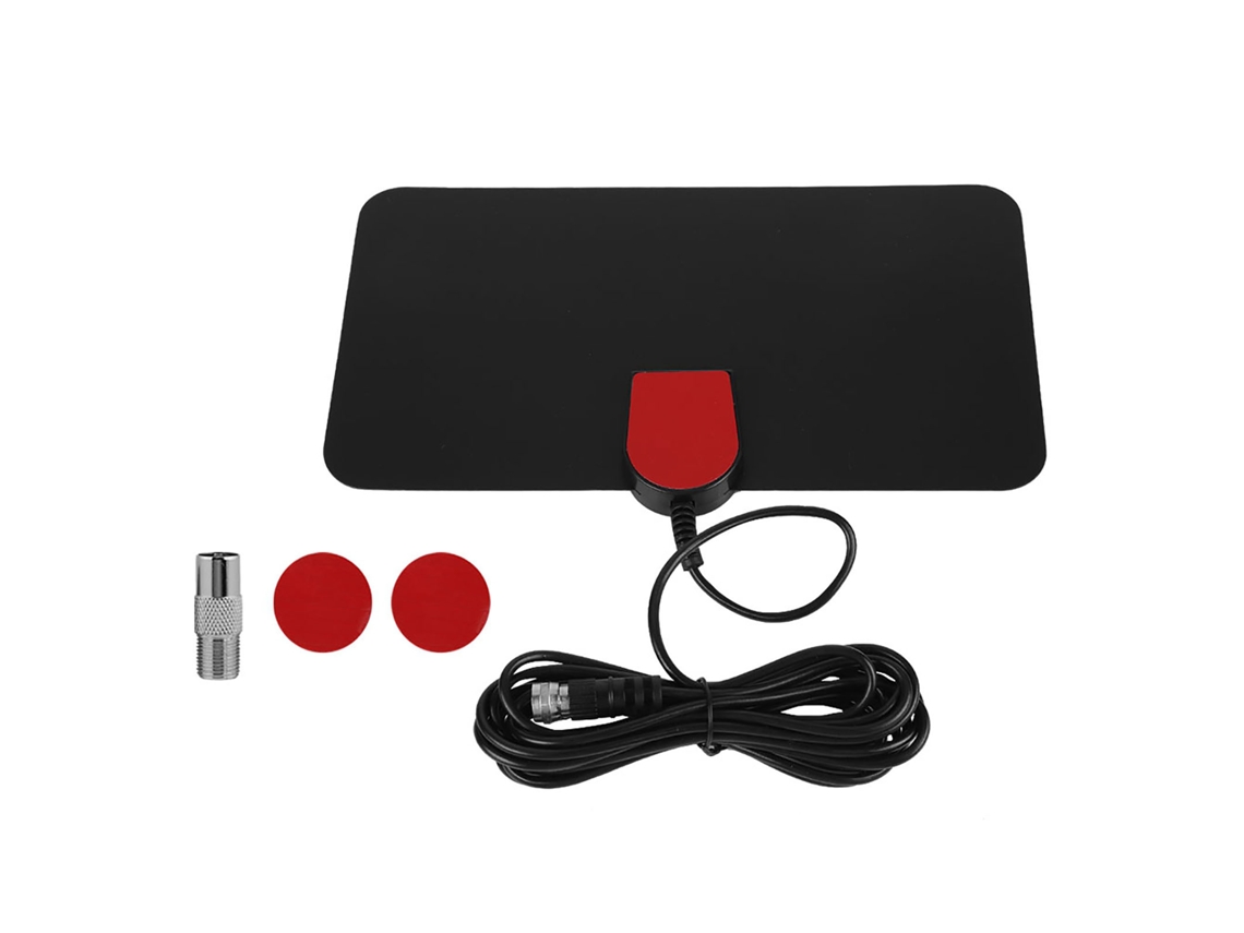 Antena De Tv Digital Para Interiores Lan-1071 Atsc Full Hd 1080p/4k Con Cable De 3 M Y Adaptador Iec.