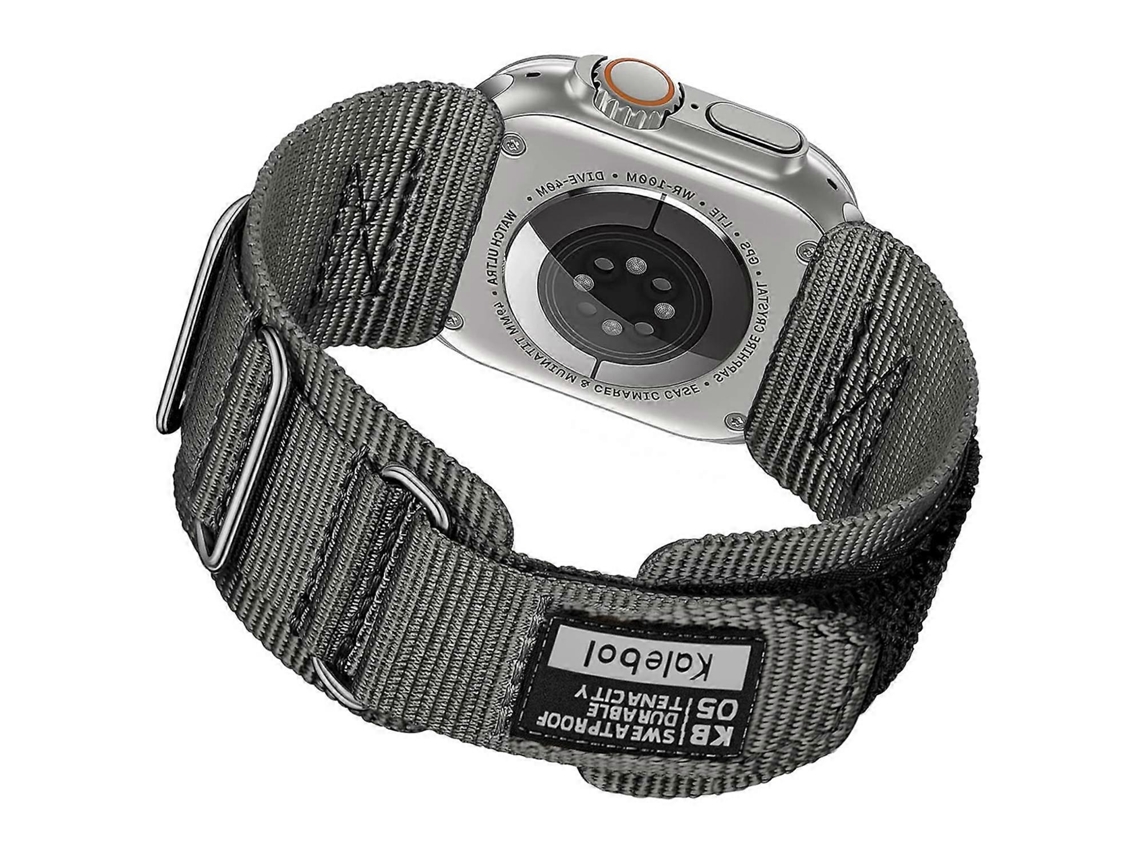 Correa de nailon con 3 anillas para Apple Watch Series 10 de 42 mm / 9, 8, 7 de 41 mm / SE (2022) Se Chennnls (2023)