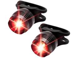 Paquete de 2 luces traseras LED impermeables para bicicleta YIZHOOD IPx5 DES896 (negro)