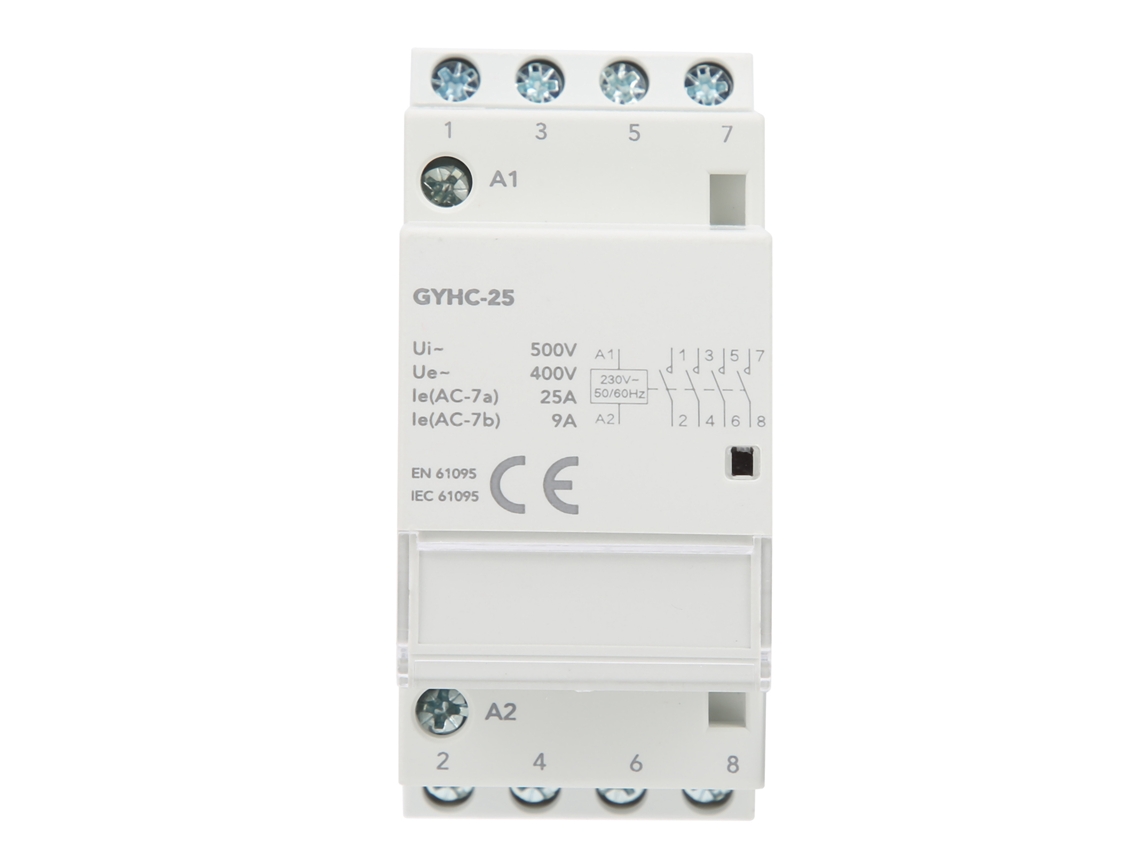 Contacto Modular 4p 4no Módulo De Control De Circuito Industrial Hogar 230v 50hz Gyhc‑25