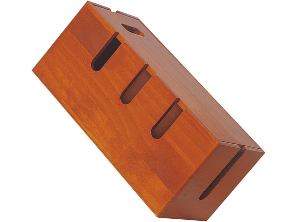 Caja Organizadora De Cables De Madera Maciza, Organizador De Cables Grande Para Escritorio