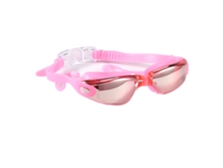 Gafas de natación para adultos con lentes de silicona impermeables y antivaho con revestimiento metálico.