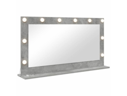 Espejo De Tocador Rectangular Gris Concreto 100 X 55 X 18 Cm