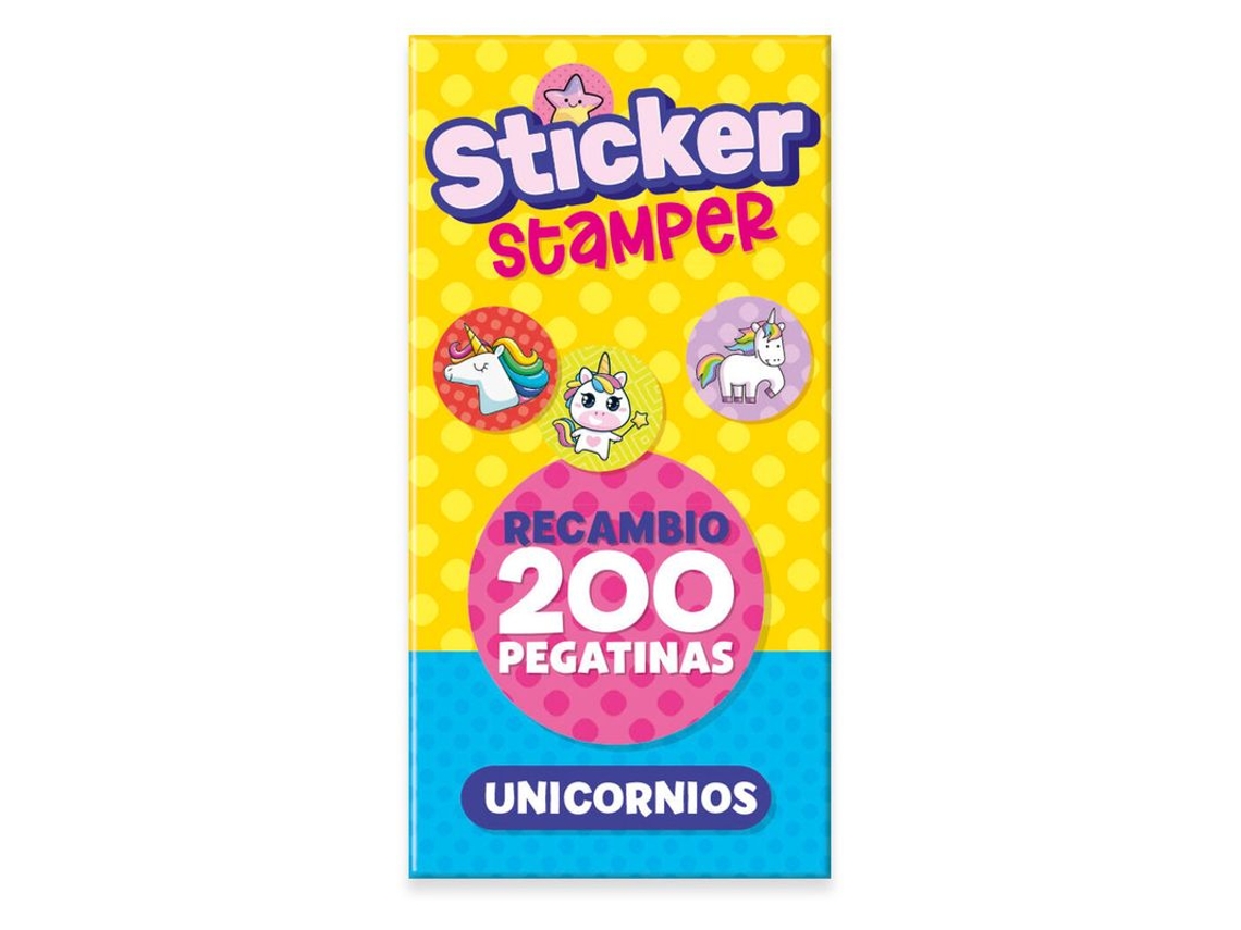 Imagiland Recambio Sticker Stamper Unicornios 200 Pegatinas Ptst08 Imagilandp25