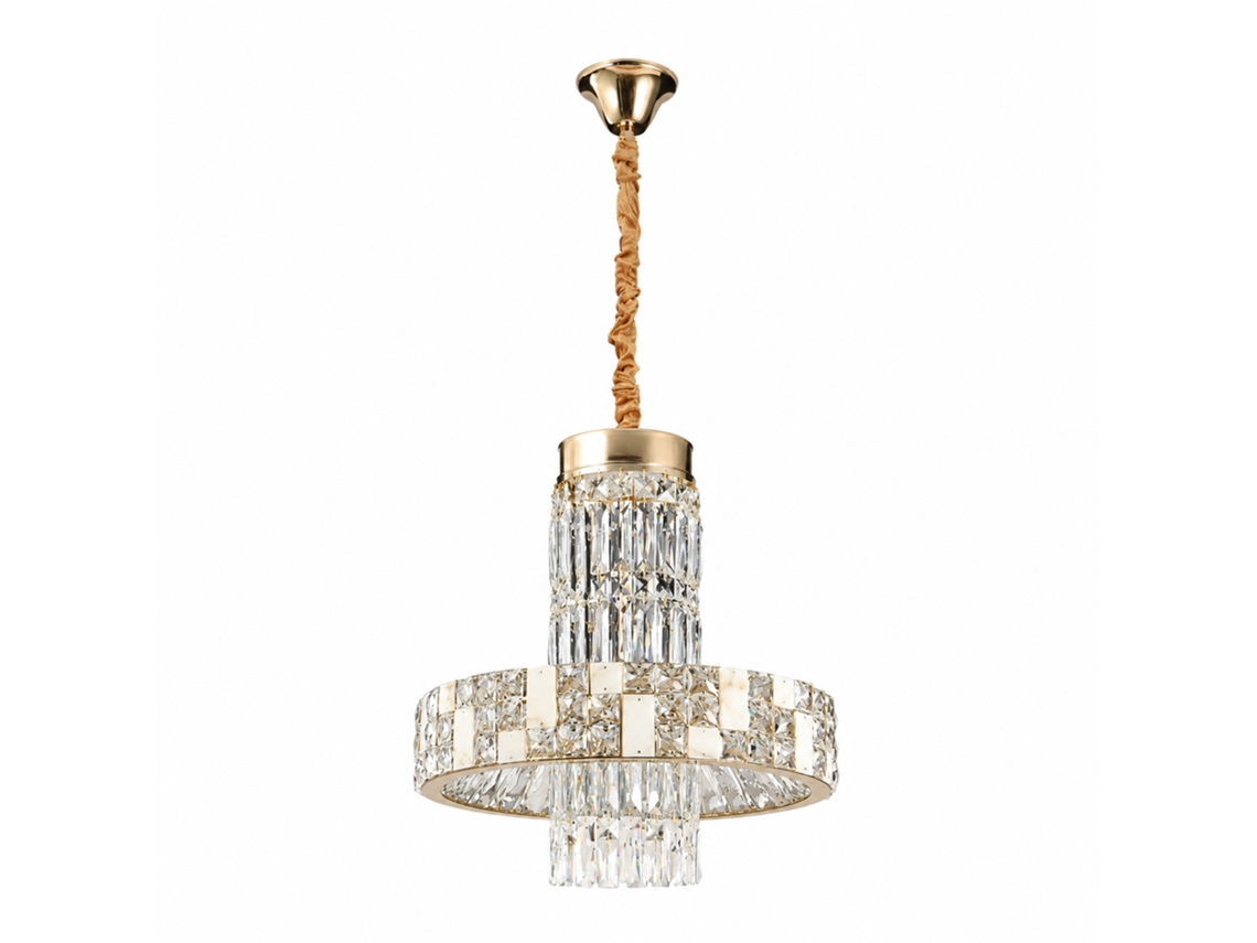 Candeeiro de Teto de Cristal PIBAOGU Asled 686 (dourado)