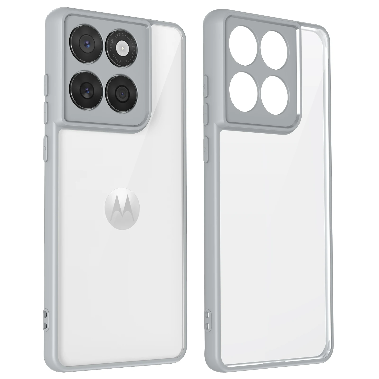 (transparente, Motorola Edge 60 Fusion) Funda Protectora Transparente Esmerilada Para Vehículos Motorola Con Cubierta De Lente.