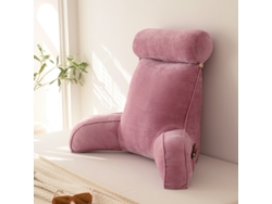 Cómoda Almohada De Lectura, Almohada De Respaldo Con Almohada Cervical Desmontable,rojo/80x60cm Gertiz