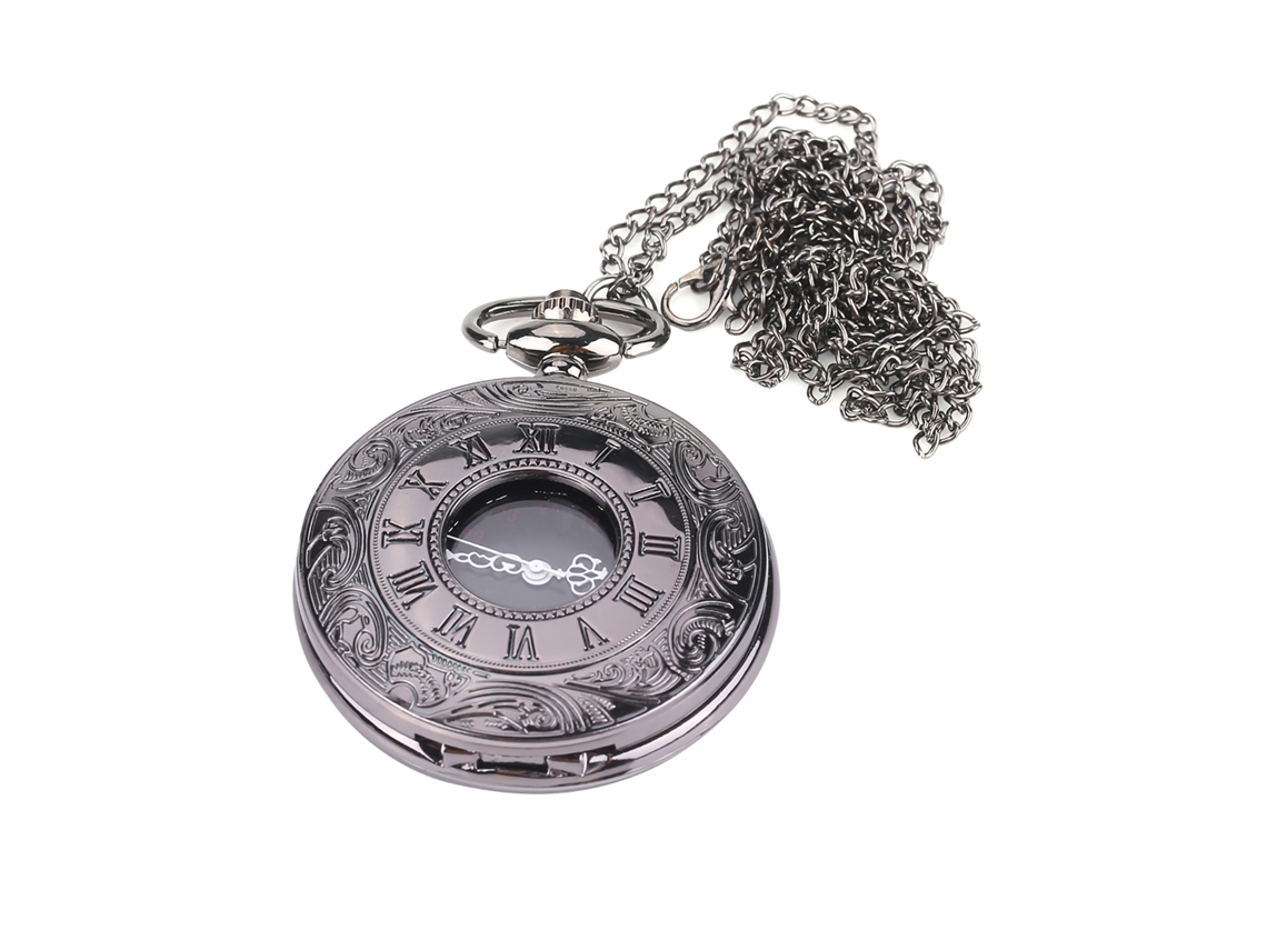 Reloj De Bolsillo Analógico Clásico De Cuarzo Con Collar De Cordón De Aleación.