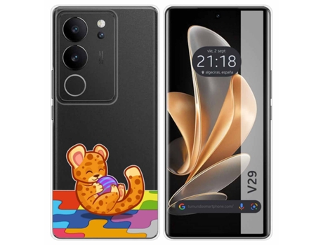 Funda Diseño Leopardo para Vivo V29 5G TUMUNDOSMARTPHONE Multicolor